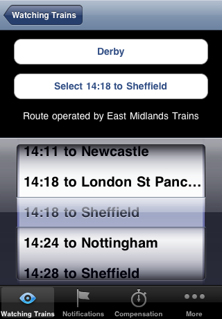 iCommute screenshot